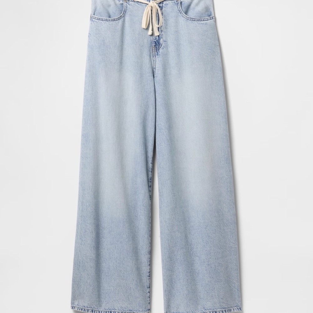 GAP Factory Blue Flare Wide-Leg Jeans